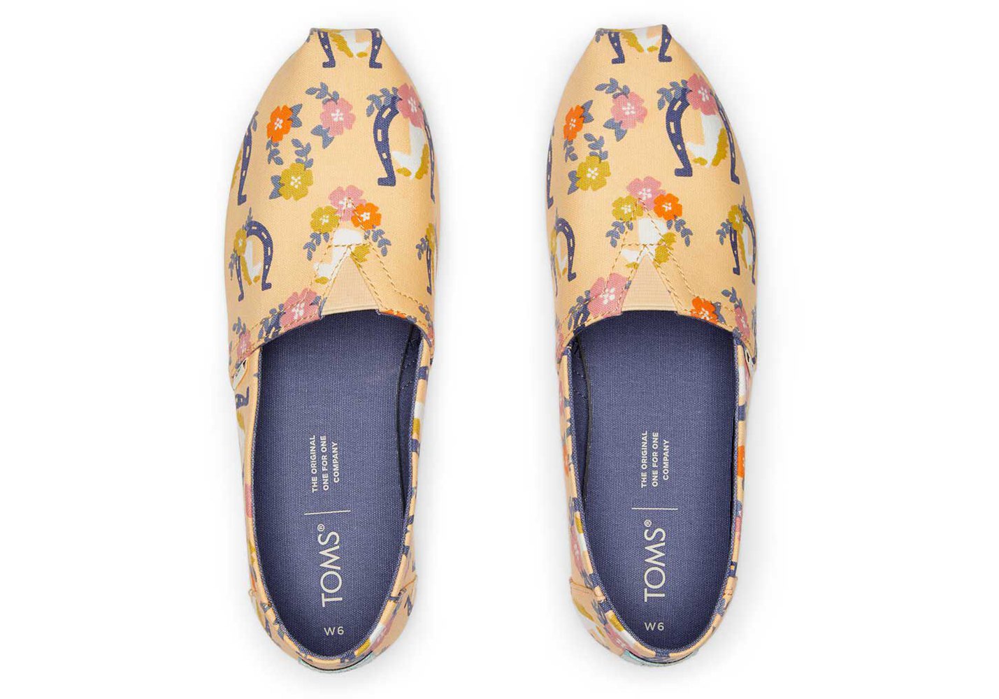 Toms Alpargata Floral Horse Espadrille Apricot - Womens - 78169-XZUT